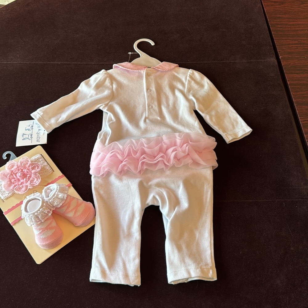 Brand New Sweet Baby Girl Ballerina 3 Piece Gift Set - Picture 4 of 16
